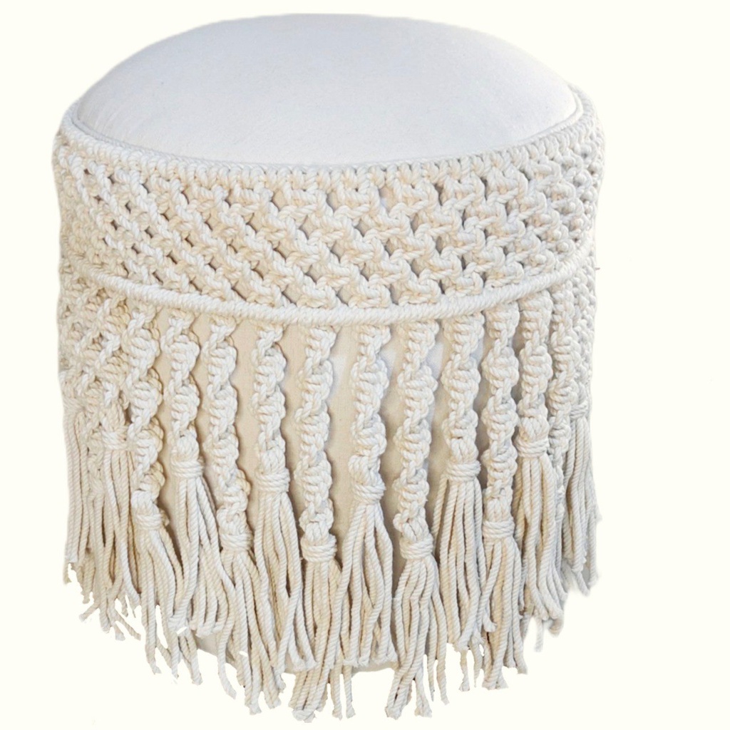 Tassel pouf chair